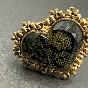 Betsey Johnson Gold Heart Ring